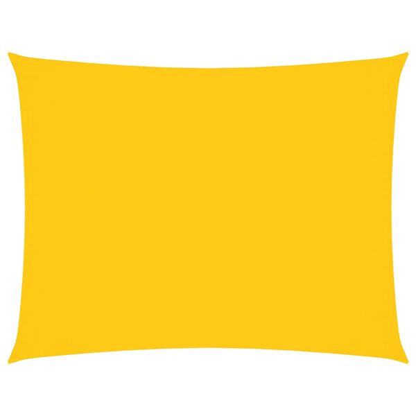 vidaXL Toldo de vela rectangular tela Oxford amarillo 5x7 m