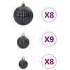 vidaXL Bolas de Navidad 100 unidades negro &Oslash;3/4/6 cm