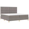 vidaXL Cama tipo Box Spring con colch&oacute;n Taup&eacute; 200 x 200 cm tela