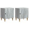vidaXL Armario de Noche 2 pcs Gris Sonoma 43 x 34,5 x 50 cm