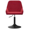 vidaXL Silla de comedor giratoria de terciopelo rojo tinto