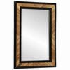 vidaXL Espejo de pared Rectangular Negro y Marr&oacute;n 70 x 2 x 70 cm