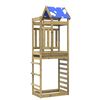 vidaXL Torre de Juego Marr&oacute;n Madera S&oacute;lida Impregnada