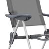 vidaXL Sillas de camping plegables 2 unidades aluminio gris