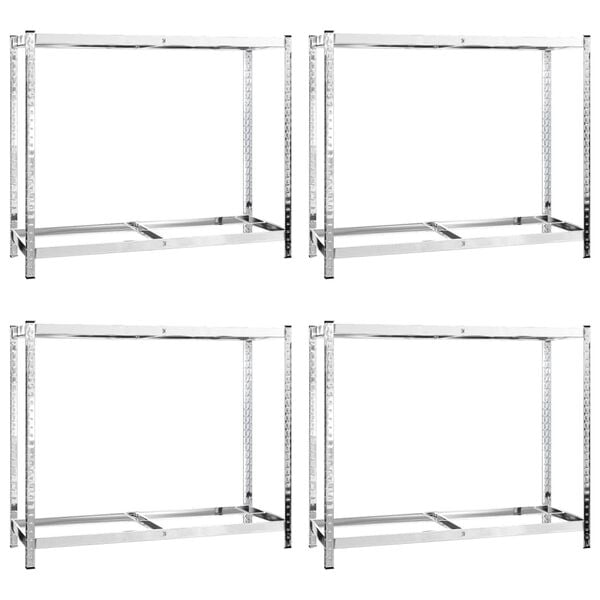 vidaXL Estanter&iacute;as de neum&aacute;ticos 2 niveles 4 uds acero 110x40x110 cm