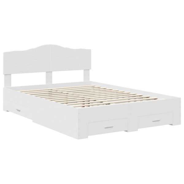 vidaXL Estructura de cama con caj&oacute;n 160 x 200 cm Madera de ingenier&iacute;a