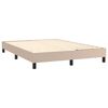 vidaXL Cama box spring con colch&oacute;n cuero sint&eacute;tico capuchino 140x200cm