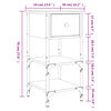 vidaXL Mesitas noche 2 uds madera ingenier&iacute;a marr&oacute;n roble 34x36x70 cm