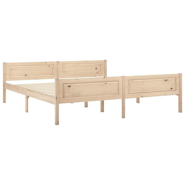 vidaXL Estructura de cama sin colch&oacute;n madera maciza de pino 180x200 cm