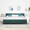 vidaXL Cama tipo Box Spring Verde oscuro 200 x 200 cm Terciopelo