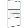 vidaXL Pared de Ducha Walk-in Negro 80 x 195 x 0.5 cm