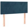 vidaXL Cama box spring colch&oacute;n y LED terciopelo azul oscuro 90x190 cm