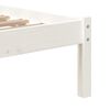 vidaXL Estructura de cama individual madera maciza blanco 75x190 cm