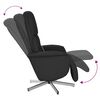 vidaXL Sill&oacute;n reclinable de masaje con reposapi&eacute;s tela negra