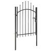 vidaXL Puerta de jard&iacute;n Woerden acero 1x1,25 m negro