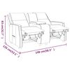 vidaXL Sill&oacute;n reclinable 2 plazas y portavasos cuero sint&eacute;tico marr&oacute;n