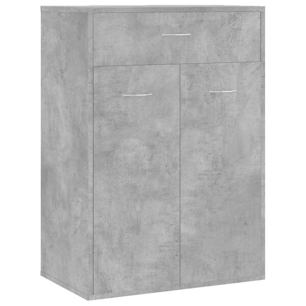 vidaXL Mueble zapatero de contrachapada gris hormigón 60x35x84 cm