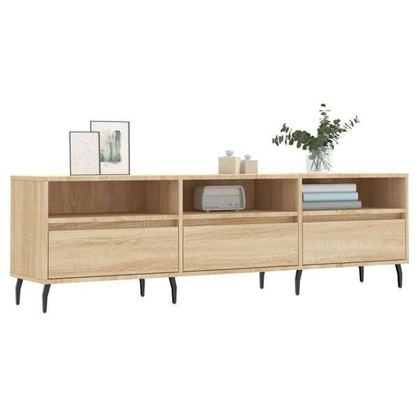 vidaXL Mueble de TV madera contrachapada roble Sonoma 150x30x44,5 cm