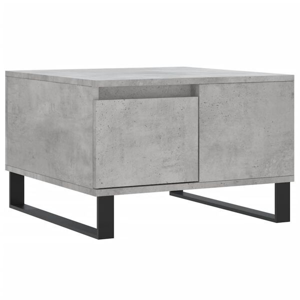 vidaXL Mesa de centro madera contrachapada gris hormig&oacute;n 55x55x36,5 cm