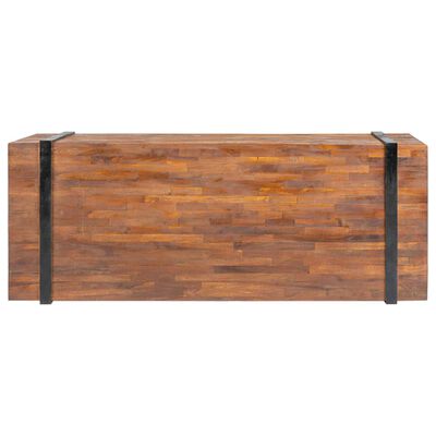vidaXL Mesa de centro de madera maciza de teca 110x45x38 cm