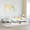 vidaXL Sofá cama nido con cajones sin colchón blanco 80x200 cm