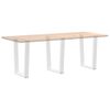 vidaXL Patas para mesa de comedor en forma de V (3 unidades), color blanco, 70 x (72-73,3) cm, acero