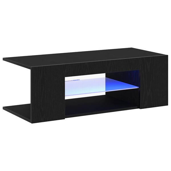 vidaXL Mueble de TV Roble Negro 90 x 39 x 30 cm Madera de ingenier&iacute;a