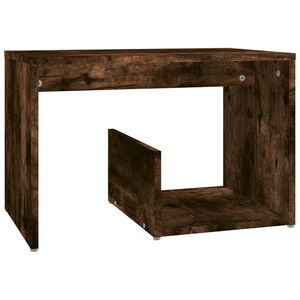 vidaXL Mesa auxiliar madera contrachapada roble ahumado 59x36x38 cm