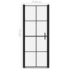 vidaXL Puertas de ducha de vidrio templado negro 81x195 cm