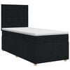 vidaXL Cama box spring con colch&oacute;n Negro 100 x 200 cm Tela