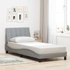 vidaXL Estructura de cama sin colch&oacute;n Hanko tela gris claro 90x190 cm
