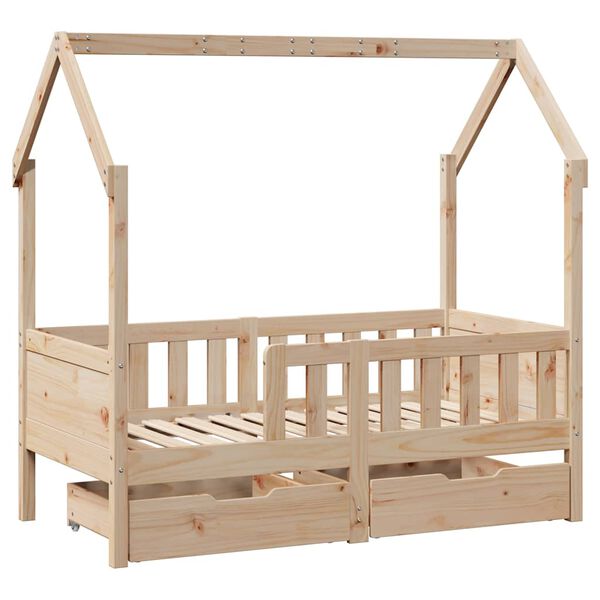 vidaXL Estructura de cama infantil con cajones madera de pino 80x170cm