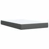 vidaXL Cama box spring con colchón tela gris oscuro 120x200 cm