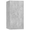 vidaXL | Mueble para TV de Pared | 2 pcs Gris hormig&oacute;n 30.5 x 30 x 60 cm