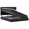 vidaXL Cama con almacenamiento y colch&oacute;n Negro 180 x 200 cm Terciopelo