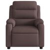 vidaXL Sill&oacute;n reclinable el&eacute;ctrico tela marr&oacute;n oscuro