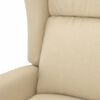 vidaXL Sillón orejero reclinable eléctrico tela blanco crema