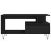 vidaXL Mesa de centro madera contrachapada negro 90x49x45 cm