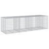 vidaXL Cesta de gaviones con cubierta hierro galvanizado 350x100x100cm