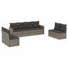 vidaXL Set de sof&aacute;s de jard&iacute;n 8 pzas y cojines rat&aacute;n sint&eacute;tico gris