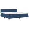 vidaXL Cama tipo Box Spring con colch&oacute;n Azul 200 x 200 cm tela