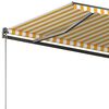 vidaXL Toldo de pie autom&aacute;tico amarillo y blanco 350x250 cm