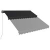vidaXL Toldo retr&aacute;ctil manual gris antracita 300x250 cm