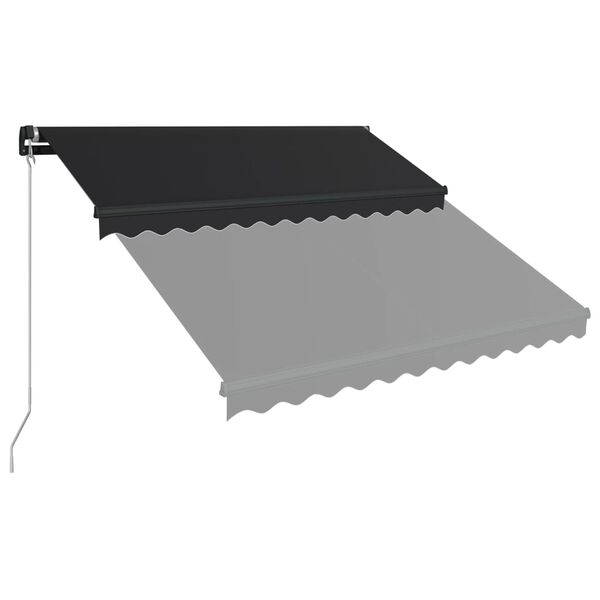 vidaXL Toldo retr&aacute;ctil manual gris antracita 300x250 cm