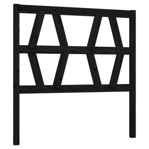 vidaXL Cabecero de cama madera maciza de pino negro 96x4x100 cm
