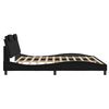 vidaXL Estructura de cama Viana con LED sin colch&oacute;n negro 200x200 cm