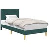 vidaXL Estructura de cama con cabecera Verde oscuro 90 x 200 cm Tela
