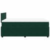 vidaXL Cama box spring con colch&oacute;n terciopelo verde oscuro 120x190 cm