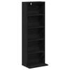 vidaXL Cabinet para CDs Roble Negro 33 x 23,5 x 97,5 cm