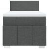 vidaXL Cama box spring con colch&oacute;n tela gris oscuro 90x190 cm